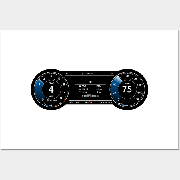 Ford Mustang dashboard Wall Art by Aurealis